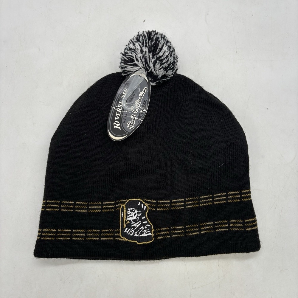 Purdue Boilermakers Beanie Winter Hat OSFA Pom Pom Reversible Cap NCAA NEW